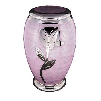 VASE ROSE ARGENT